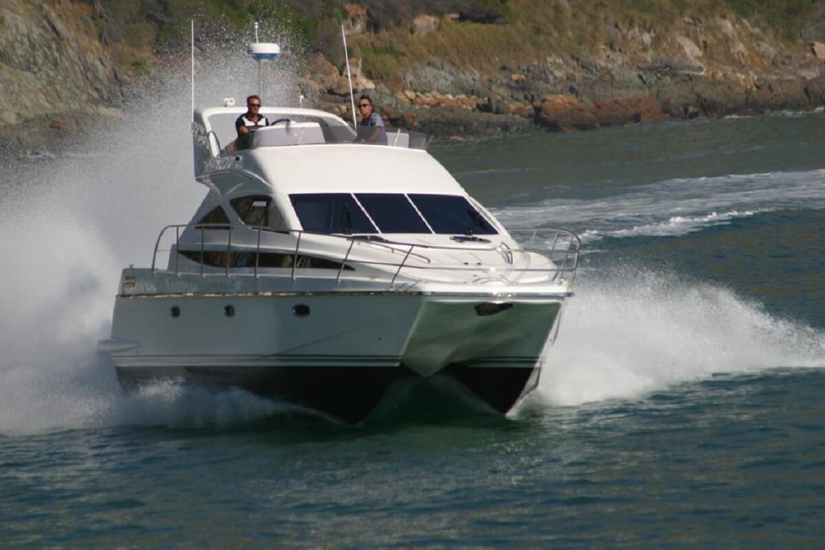 Excursion on a yacht in Barcelona. Crewed yacht charter in Barcelona. Motor Yacht excursion in Barcelona